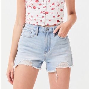 PacSun Midtown Blue Vintage Midi Denim Shorts
